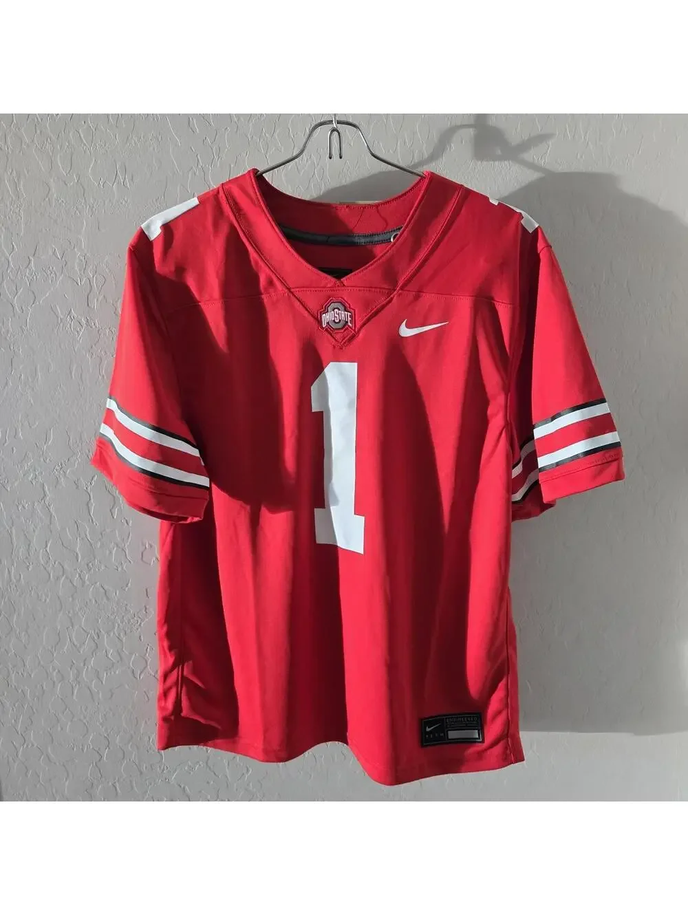 Nike Ohio State Buckeyes #1 Red Youth Large Football Jersey NWT
